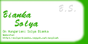 bianka solya business card